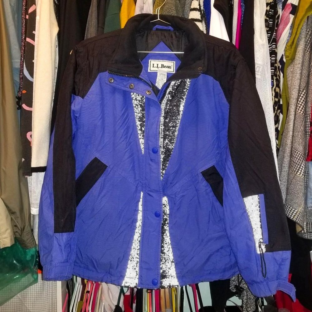 VINTAGE 90S LL BEAN WOMEN'S REFLECTIVE SKI JACKET SIZE SMALL